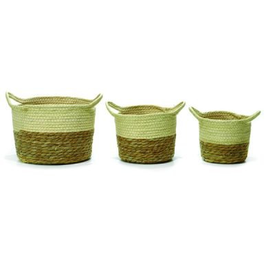 Σετ 3 κασπώ σχοινί μπεζ [77659503]