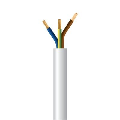 ΚΑΛΩΔΙΟ ΕΥΚΑΜΠΤΟ H05VV-F 3Χ1,5mm² ΛΕΥΚΟ (100m/roll) (150-13108)