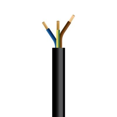 ΚΑΛΩΔΙΟ ΕΥΚΑΜΠΤΟ H03VV-F 3X0.75mm² ΜΑΥΡΟ (100m/roll) (150-13156)