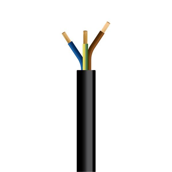 ΚΑΛΩΔΙΟ ΕΥΚΑΜΠΤΟ H03VV-F 3X0.75mm² ΜΑΥΡΟ (100m/roll) (150-13156)