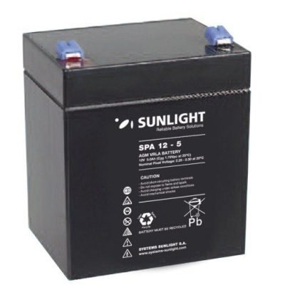 Sunlight Μολύβδου 12V 5A Τετράγωνη 6.3 για UPS(F2) (01.009.0026)