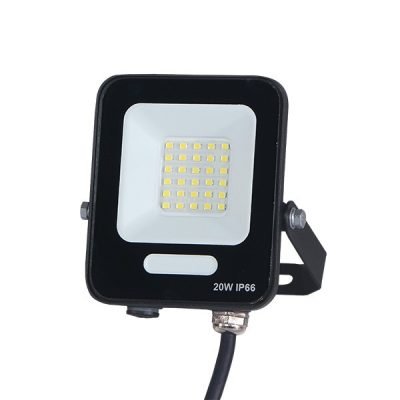 ΠΡΟΒΟΛΕΑΣ LED 20W SMD ΜΑΥΡΟΣ IP66 3000K PLUS 60cm ΚΑΛΩΔΙΟ (147-69804)