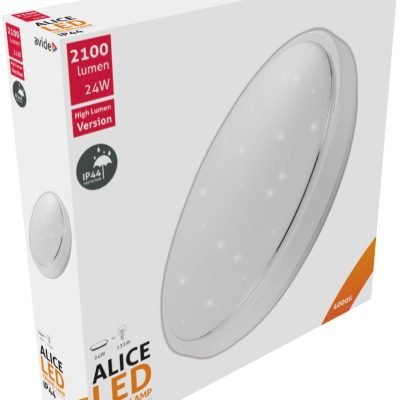 Avide LED Πλαφονιέρα Oyster IP44 Alice 24W 380*110mm NW 4000K (15.001.1186)