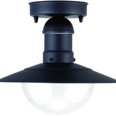 Avide Εξωτερικό Φωτιστικό Οροφής Imperial 1xE27 IP44 Μαύρο (15.001.1529)