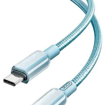 XO NB-Q250B Καλώδιο Φόρτισης & Data PD 60W Type-C σε Type-C PVC 1m Μπλέ (16.005.0255)