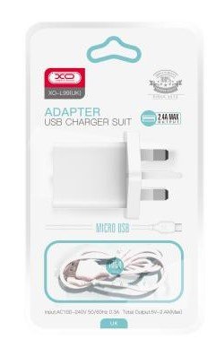 XO L99 (UK) Φορτιστής με Καλώδιο Micro 2.4A (16.006.0380) - Image 5
