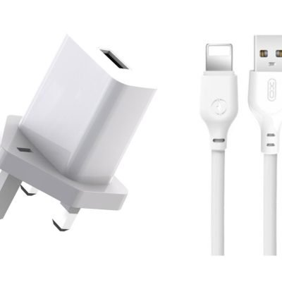 XO L99 Φορτιστής UK με Καλώδιο Lightning  2.4A (16.006.0379)