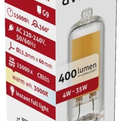 Avide LED Λαμπτήρας 4W G9 COB WW 3000K (15.001.2123)