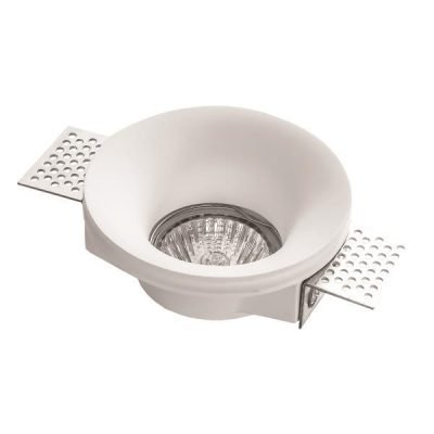 ΣΠΟΤ ΓΥΨΙΝΟ ΜΟΝΟ ΣΤΡΟΓΓΥΛΟ 1XGU10 Φ100x40mm (147-53205)