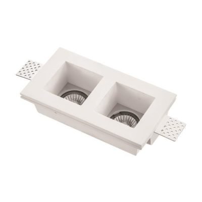 ΣΠΟΤ ΓΥΨΙΝΟ ΔΙΠΛΟ ΤΕΤΡΑΓΩΝΟ 2XGU10 214x117x60mm (147-53203)