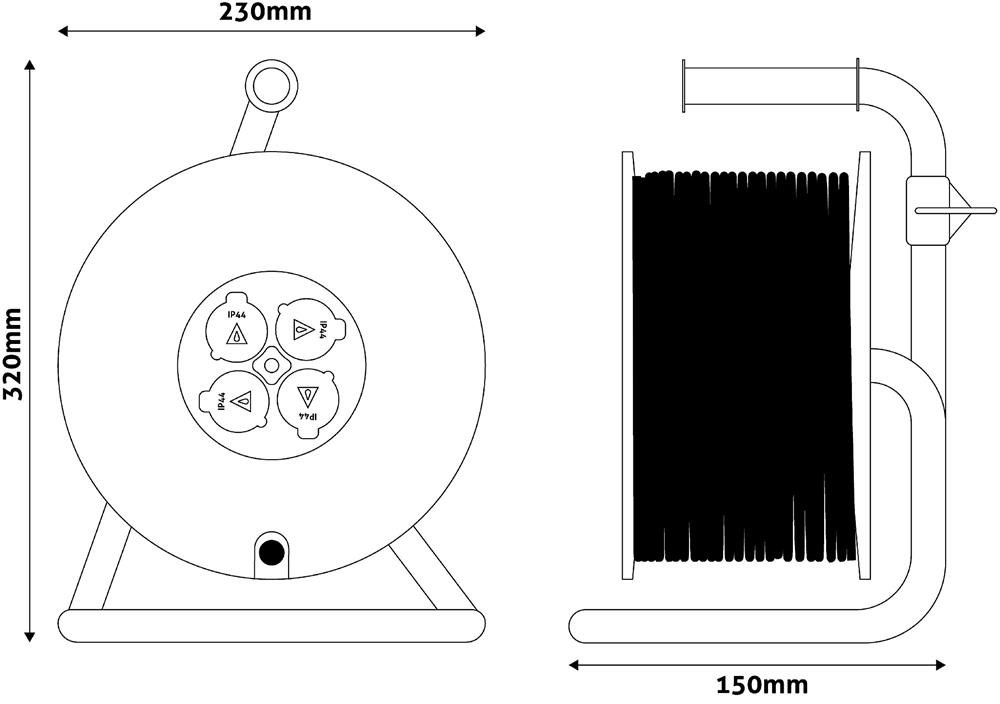 Entac Στροφείο Σούκο IP44 με 4 Θέσεις 25m 3G1.5 (15.005.0416) - Image 6