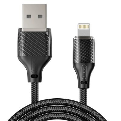 XO NB291 Καλώδιο Φόρτισης & Μεταφοράς Δεδομένων Lightning Braided 6A Μαύρο (16.005.0378)