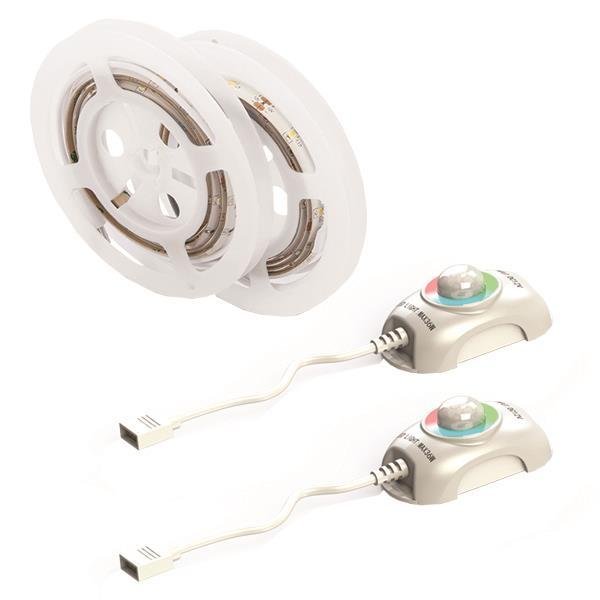 ΤΑΙΝΙΑ LED DIMMABLE ΜΕ ΑΙΣΘΗΤΗΡΑ ΚΙΝΗΣΗΣ 1,5M 9W 12V RGB IP65 ΣΕΤ 2ΤΜΧ PRO (145-70022)