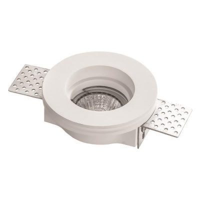 ΣΠΟΤ ΓΥΨΙΝΟ ΜΟΝΟ ΣΤΡΟΓΓΥΛΟ 1XGU10 Φ100x40mm (147-53201)