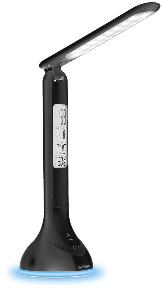 Avide LED Φωτιστικό Γραφείου RGB με Ημερολόγιο 4W Μαύρο (15.001.1301) - Image 3