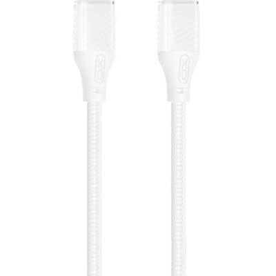 XO NB-Q291B Braided Type-c σε Type-c 60W Καλώδιο Δεδομένων Λευκό (16.005.0386)
