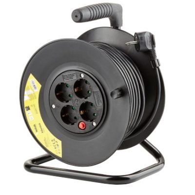 Technik Professional Στροφείο 4 Θέσεων 25m 1,5mm2 Μαύρο (41.003.0001)