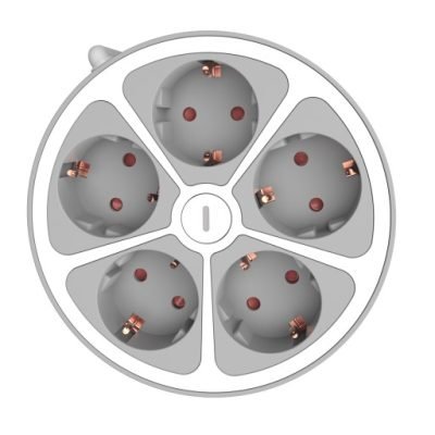 Technik Professional Στρογγυλό Πολύπριζο 5 Θέσεων 1,4m καλώδιο 16A (41.001.0019)