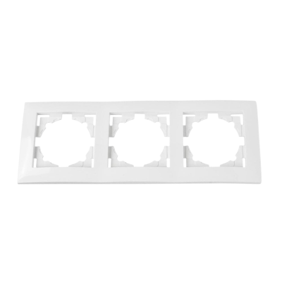 Entac Arnold Πλαίσιο Τοίχου Διακόπτη – Πρίζας 3 Θέσεων Οριζοντίως Λευκό (15.005.0277)