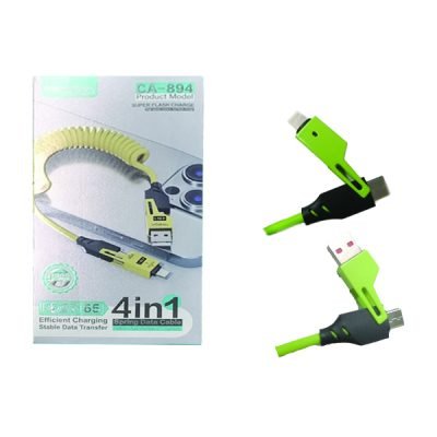 Treqa Καλώδιο ταχείας φόρτισης CA-894  σπιράλ 4 σε 1 [30601381]
