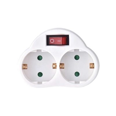 Technik Professional Αντάπτορας Πρίζα 2 Θέσεων με Διακόπτη 16A (41.004.0006)