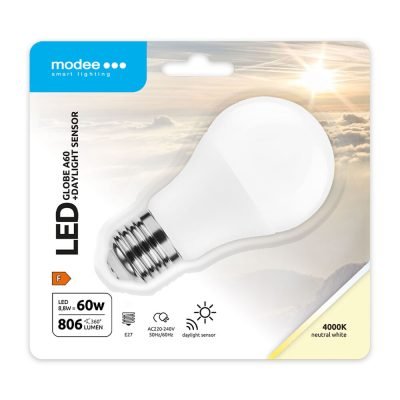 Modee Σφαιρική Λάμπα Smart LED A60 με Αισθητήρα DL 8.8W E27 270° 4000K (806 lumen) (40.001.0023)