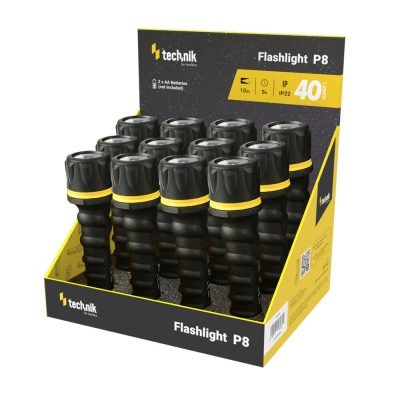 Technik Φακοί P8 με Ελαστική Υφή 40lm Κουτί 12τμχ (2xAA δεν περιλαμβάνονται) (01.011.0035)