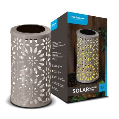 Modee Lighting LED Ηλιακό Φαναράκι Γκρι LT009 (H18xD10cm) (40.002.0025)
