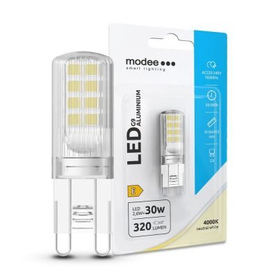 Modee Lighting Λάμπα LED G9 Aluminium 2.6W 4000K (320 lumen) ERP B1 (40.001.0020)