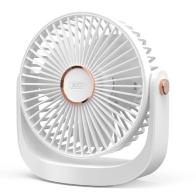 XO MF101 Επιτραπέζιος Ρυθμιζόμενος Ανεμιστήρας 1200mAh Λευκό (16.008.0056)