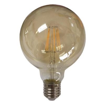 ΛΑΜΠΑ LED ΓΛΟΜΠΟΣ G95 FILAMENT 8W 1055lm Ε27 2400K 220-240V GOLD GLASS DIMMABLE (147-78770)