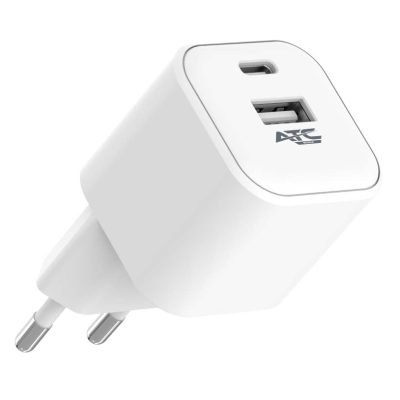 ATC-CH10 Φορτιστής PD με 2 Θύρες USB-Α & Type-C 12W (20.002.0013)