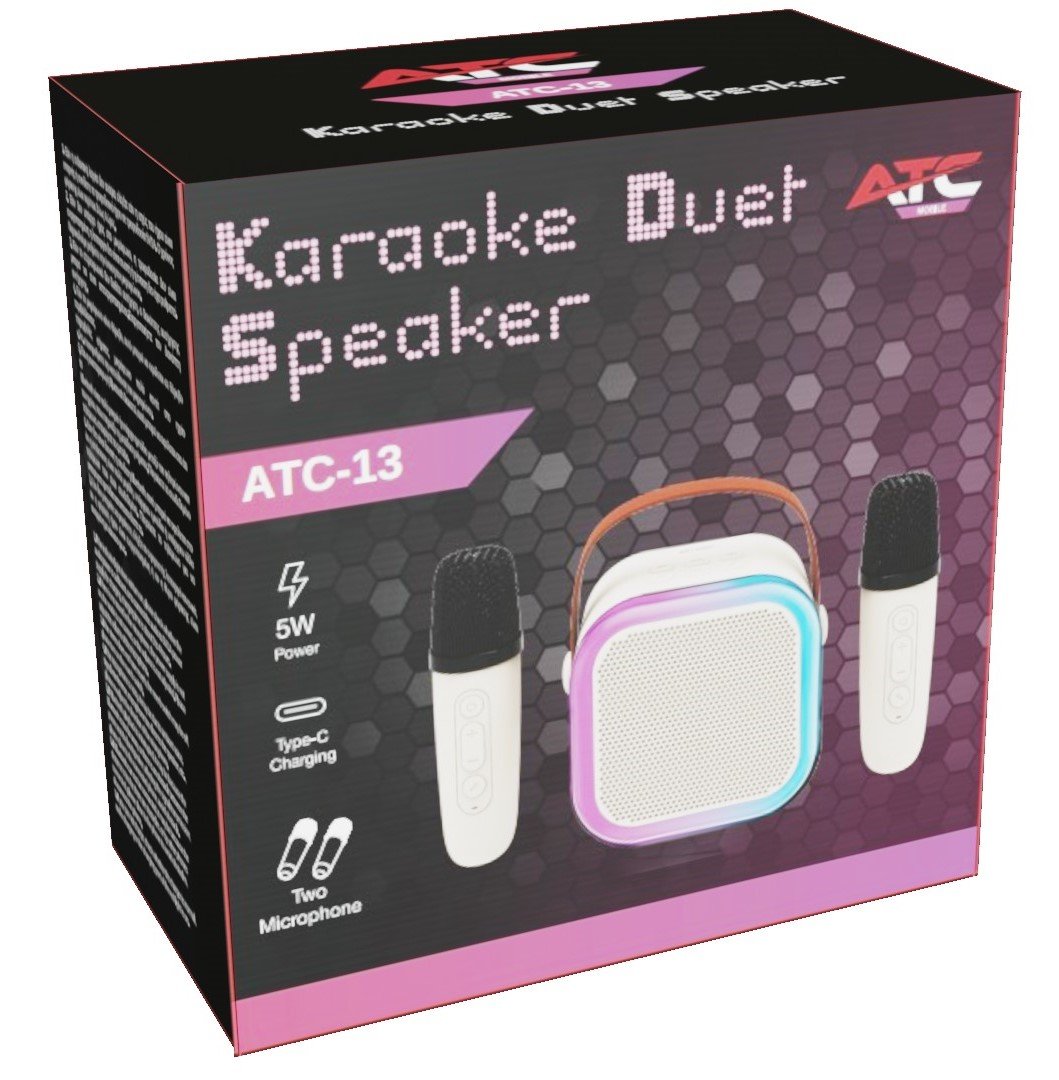 ATC-13 Ασύρματο Ηχείο Καραόκε με 2 Μικρόφωνα 5W RGB (20.001.0015) - Image 2