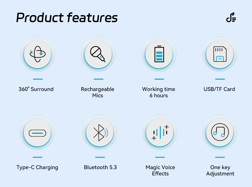 ATC-12 Ασύρματο Ηχείο Καραόκε 10W RGB (20.001.0014) - Image 14