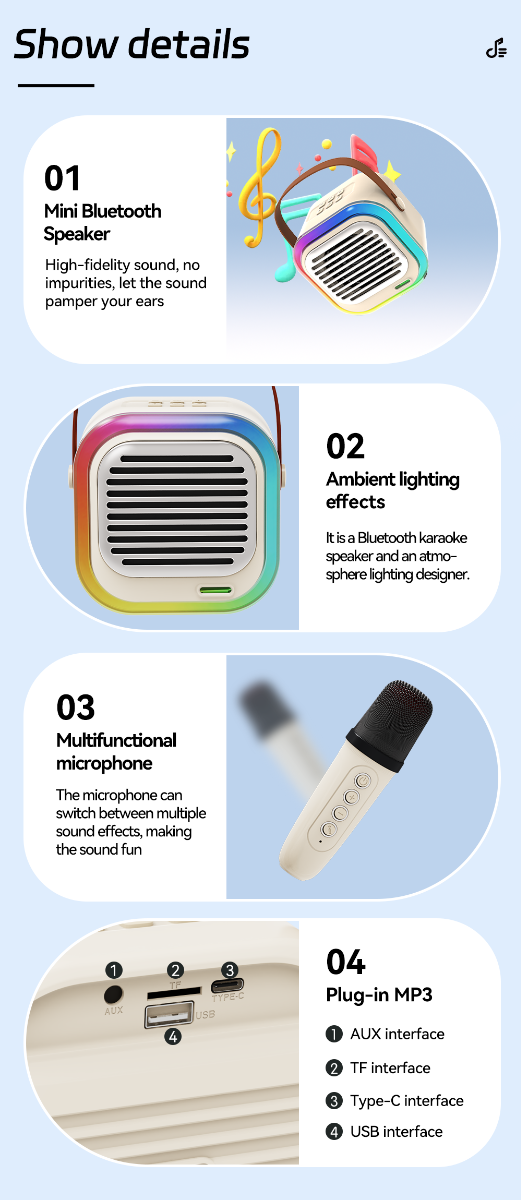 ATC-12 Ασύρματο Ηχείο Καραόκε 10W RGB (20.001.0014) - Image 12