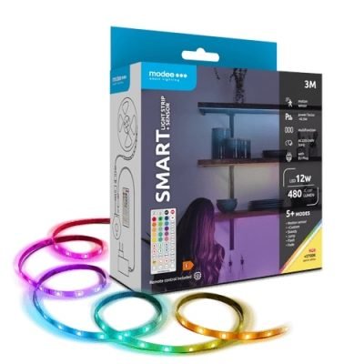 Modee Smart Ταινία LED με Τηλεχειριστήριο & Αισθητήρα 12W IP20 2700K RGB 480lm 3m (40.001.0008)