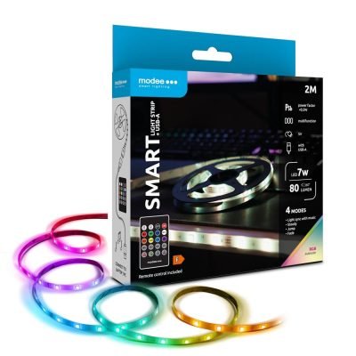 Modee Ταινία LED Smart με Τηλεχειριστήριο 7W IP20 RGB & USB 80lm 2M (40.005.0005)