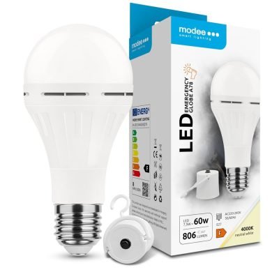 Modee Σφαιρική Λάμπα LED A78 Έκτακτης Ανάγκης 7,5W E27 180° 4000K 806lm (40.001.0010)