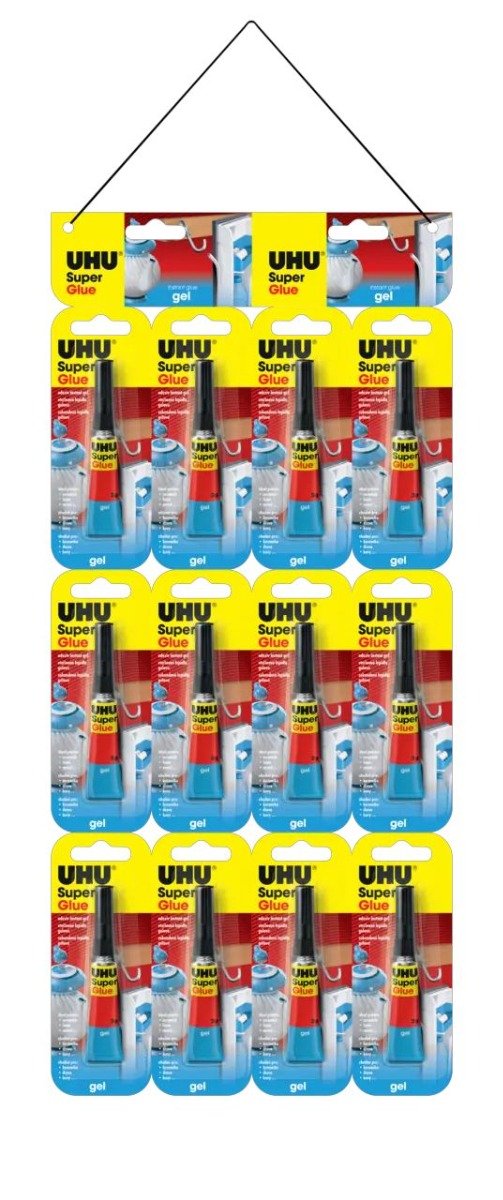 UHU Superglue Κόλλα Gel Jumbo 2g B12 (12τμχ) (41.010.0001)