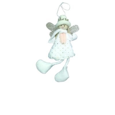 Χριστουγεννιάτικο κρεμαστό αγγελάκι λευκό [00000114]