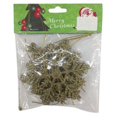 Σετ 6 Χριστουγεννιάτικες κρεμαστές χιονονιφάδες [00001260]