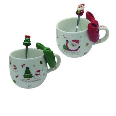 Χριστουγεννιάτικη κούπα με κουταλάκι 430ml [00001920]