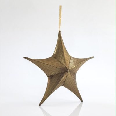 ΑΣΤΕΡΙ ΥΦΑΣΜΑΤΙΝΟ, ΜΑΥΡΟ – ΧΡΥΣΟ ΜΕΤΑΛΛΙΚΟ, 80cm (600-40827)