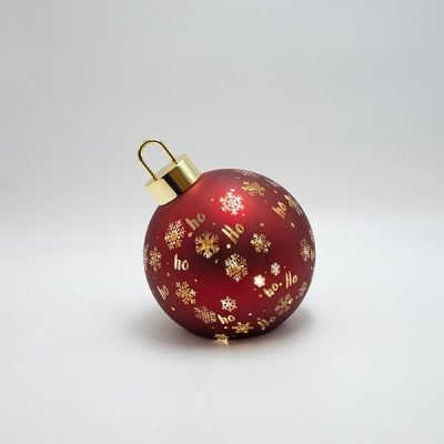 ΦΩΤΙΖΟΜΕΝΗ ΜΠΑΛΑ, ΚΟΚΚΙΝΗ ΜΕ ΧΙΟΝΟΝΙΦΑΔΕΣ, 15x18cm (600-47473)