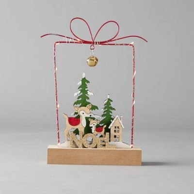 ΦΩΤΙΖΟΜΕΝΟ ΜΕΤΑΛΛΙΚΟ ΣΕ ΣΧΗΜΑ ΔΩΡΟΥ, ΜΠΑΤΑΡΙΑΣ, 15*4.5*23cm, IP20 (600-41659)