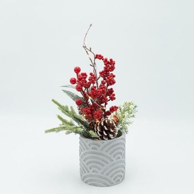 ΚΑΣΠΩ ΜΕ ΧΡΙΣΤΟΥΓΕΝΝΙΑΤΙΚΗ ΔΙΑΚΟΣΜΙΣΗ, ΧΙΟΝΙΣΜΕΝΟ, ΦΩΤΙΖΟΜΕΝΟ, 10x35cm (600-47333)