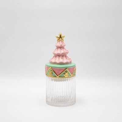 ΜΠΙΣΚΟΤΙΕΡΑ ΜΕ ΡΟΖ ΚΑΠΑΚΙ, ΧΡΙΣΤΟΥΓΕΝΝΙΑΤΙΚΟ ΔΕΝΤΡΟ, ΔΙΑΚΟΣΜΗΤΙΚΗ, 11x25cm (600-47024)