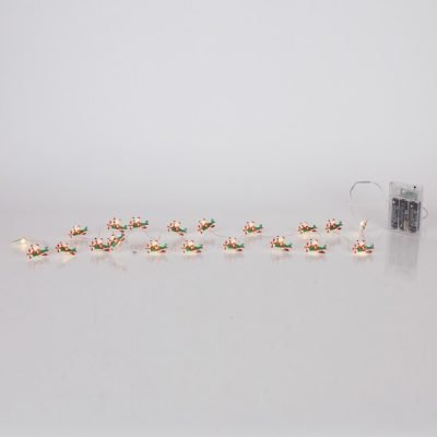 ΣΕΙΡΑ, 20 MINI LED, ΑΓΙΟΣ ΒΑΣΙΛΗΣ ΜΕ ΑΕΡΟΠΛΑΝΟ, ΜΠΑΤΑΡΙΑΣ 3xAA, ΧΡΟΝΟΔΙΑΚΟΠΤΗ, ΑΣΗΜΙ ΧΑΛΚΙΝΟ ΚΑΛΩΔΙΟ, ΘΕΡΜΟ ΛΕΥΚΟ LED ΑΝΑ 10cm, ΠΡΟΕΚΤΑΣΗ ΠΑΡΟΧΗΣ 30cm, IP20 (600-03359)