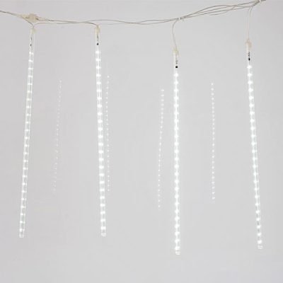 SNOWDROP, 240 LED, ΜΕΤΑΣΧΗΜΑΤΙΣΤΗ, 4 ΕΠΕΚΤΑΣΕΙΣ ΕΩΣ 3 ΣΕΤ, ΔΙΑΦΑΝΟ PVC ΚΑΛΩΔΙΟ, 5 ΣΩΛΗΝΕΣ 50cm ΜΕ ΛΕΥΚΟ LED, ΠΡΟΕΚΤΑΣΗ ΠΑΡΟΧΗΣ 5m, IP44 (600-11432)