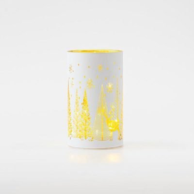 ΓΥΑΛΙΝΟ ΔΙΑΚΟΣΜΗΤΙΚΟ, ΛΕΥΚΟ, ΦΩΤΙΖΟΜΕΝΟ, ΜΕ ΧΕΙΜΕΡΙΝΗ ΠΑΡΑΣΤΑΣΗ, 9x15cm (600-45766)